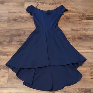 Windsor Navy High-Low Dress